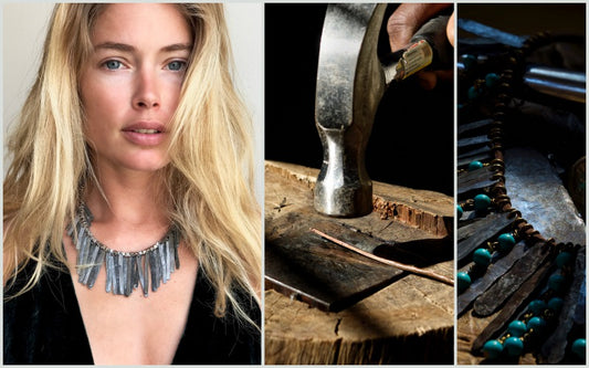 Supermodel Doutzen Kroes in our Original Snare Necklace