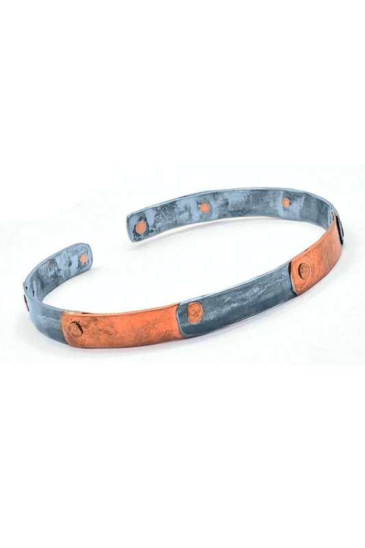 Pangolin conservation bracelet in copper & silver