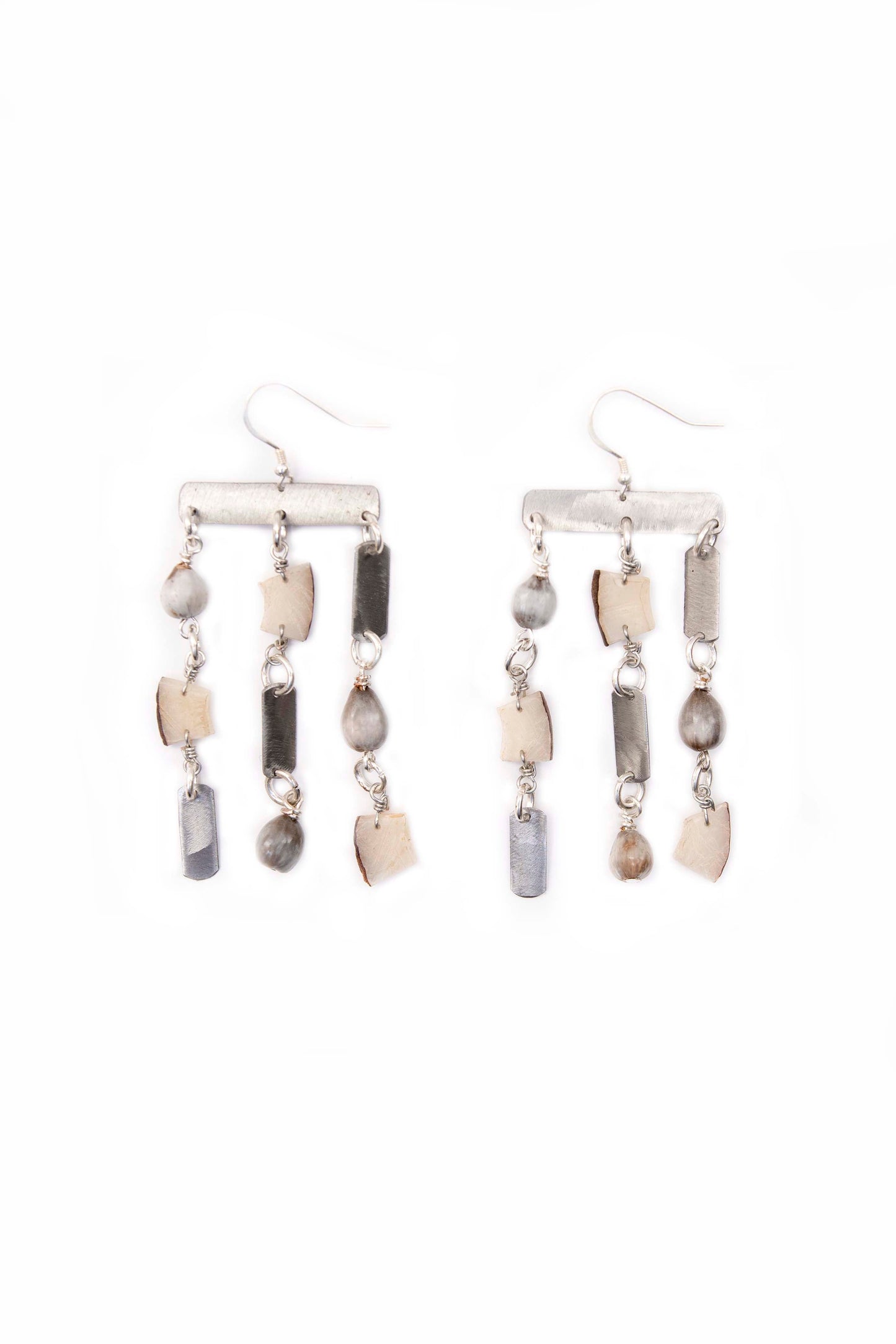 Rhino conservation snare & vegetable ivory earrings