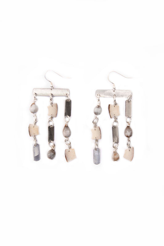 Rhino conservation snare & vegetable ivory earrings