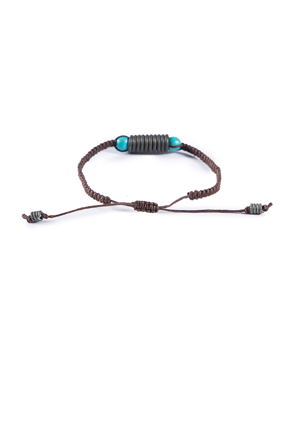 Snare and cord bracelet in turquoise