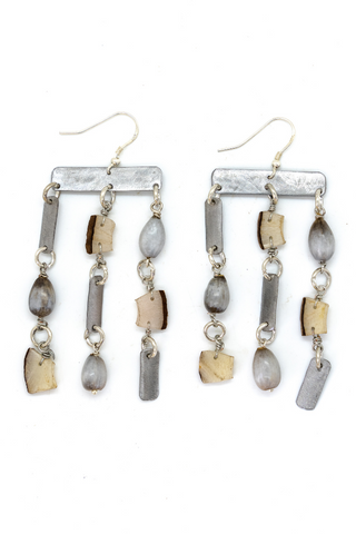 Rhino conservation snare & vegetable ivory earrings