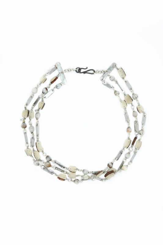Rhino conservation snare & vegetable ivory necklace