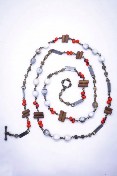 Organic element snare bracelet in lucky bean