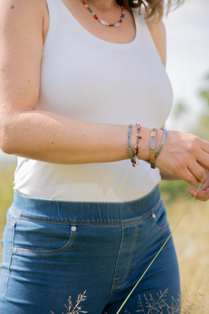 Pangolin conservation bracelet in copper & silver