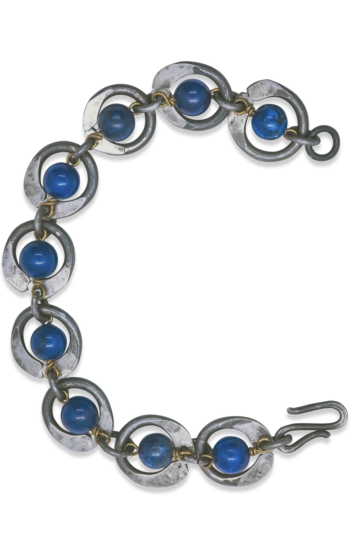 Snare chain bracelet in lapis lazuli