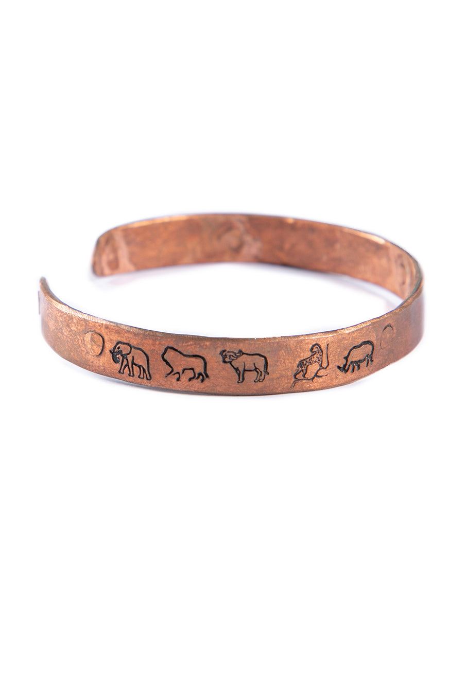 Gladiator snare bracelet copper with big five stamp