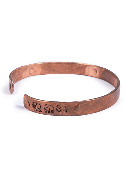 Gladiator snare bracelet in copper