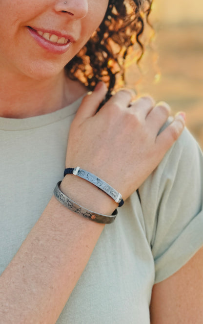 Gladiator snare bracelet copper with big five stamp