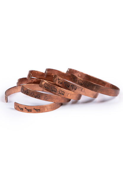 Gladiator snare bracelet in copper