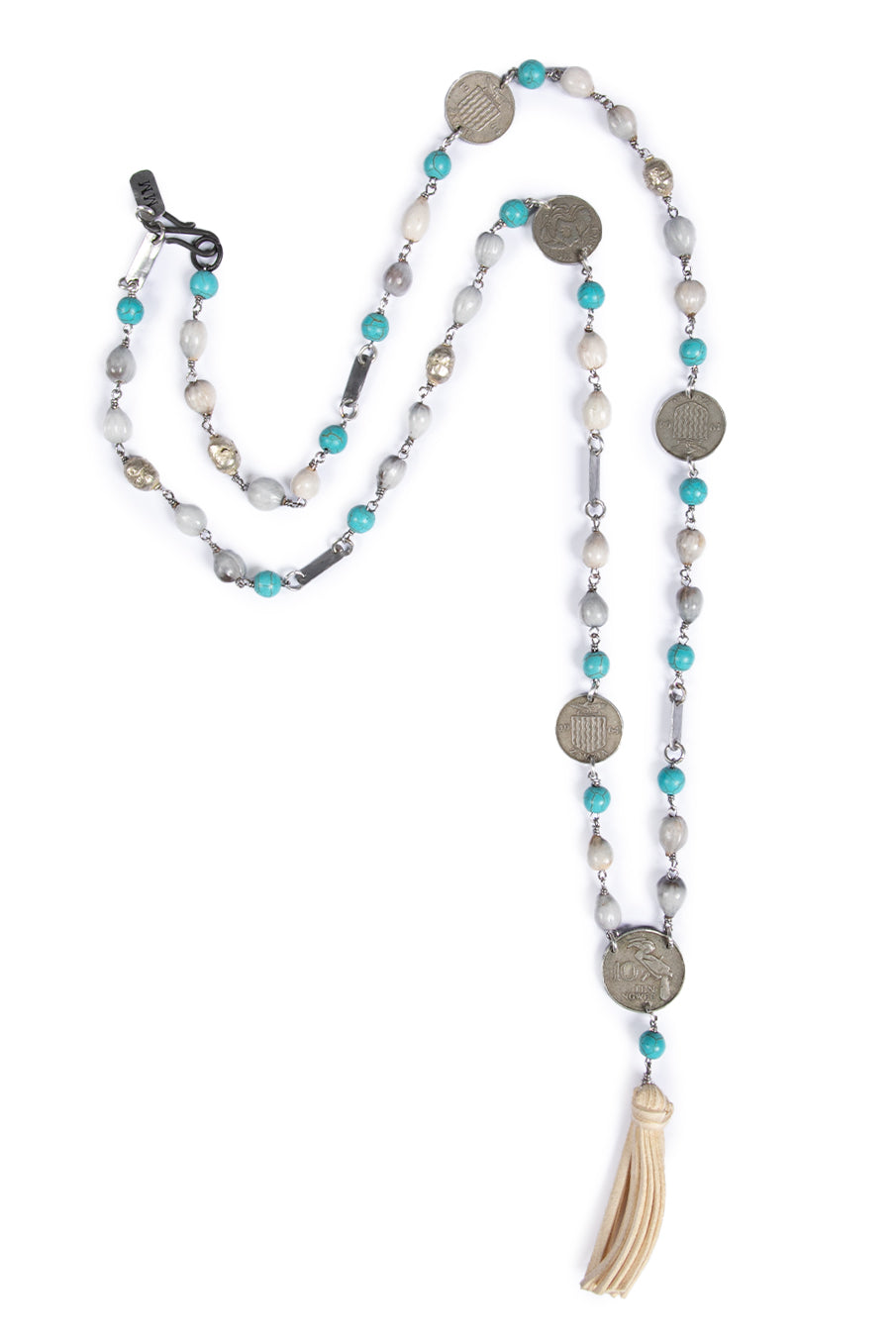 Heritage snare necklace in turquoise