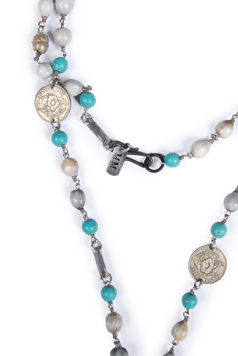 Heritage snare necklace in turquoise