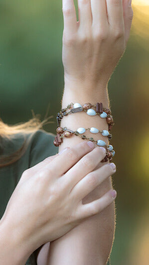 Organic element snare bracelet & necklace in Ethiopian copper