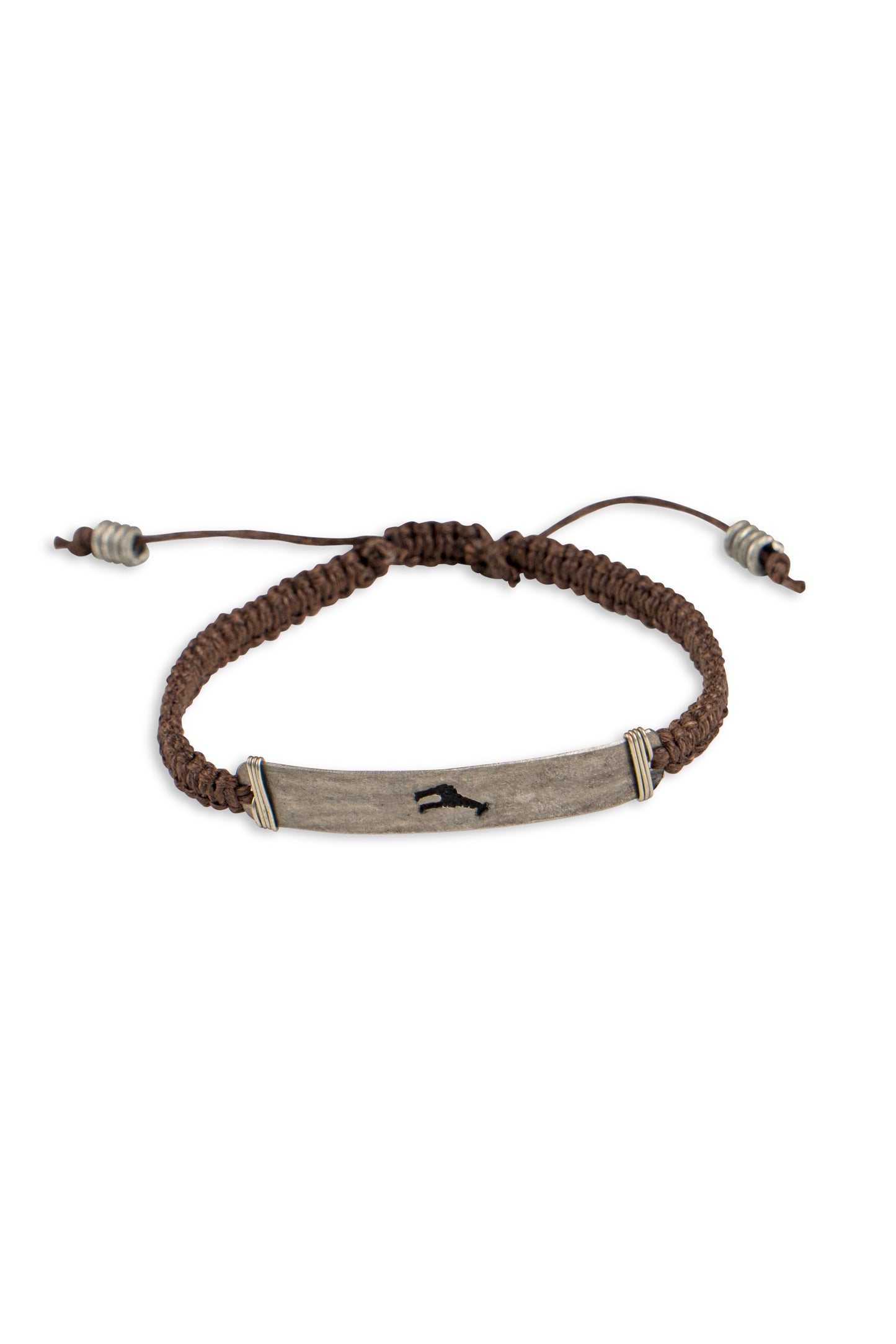 Hammered snare bracelet with giraffe stamp