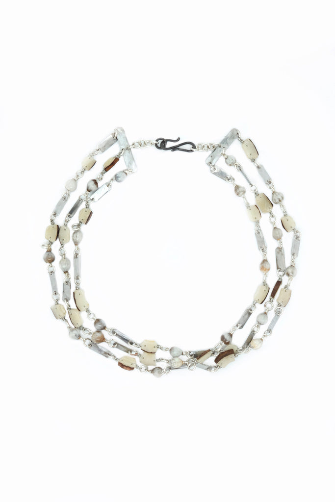 Rhino conservation snare & vegetable ivory necklace