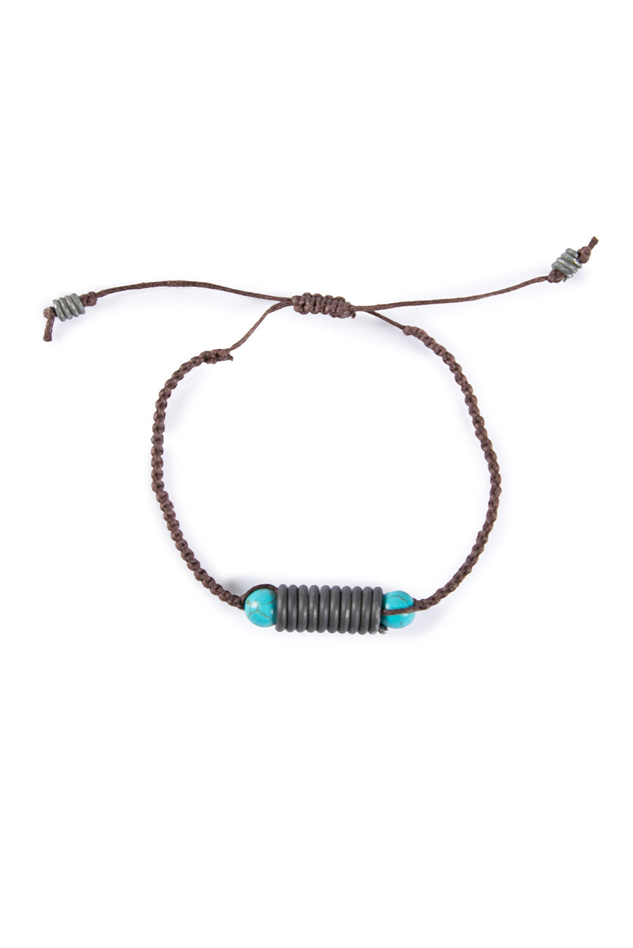 Snare and cord bracelet in turquoise