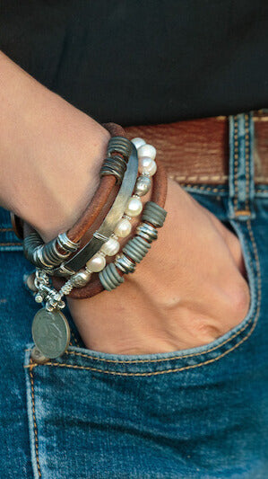 Full hammered snare bracelet