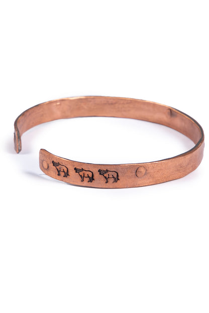 Gladiator snare bracelet in copper