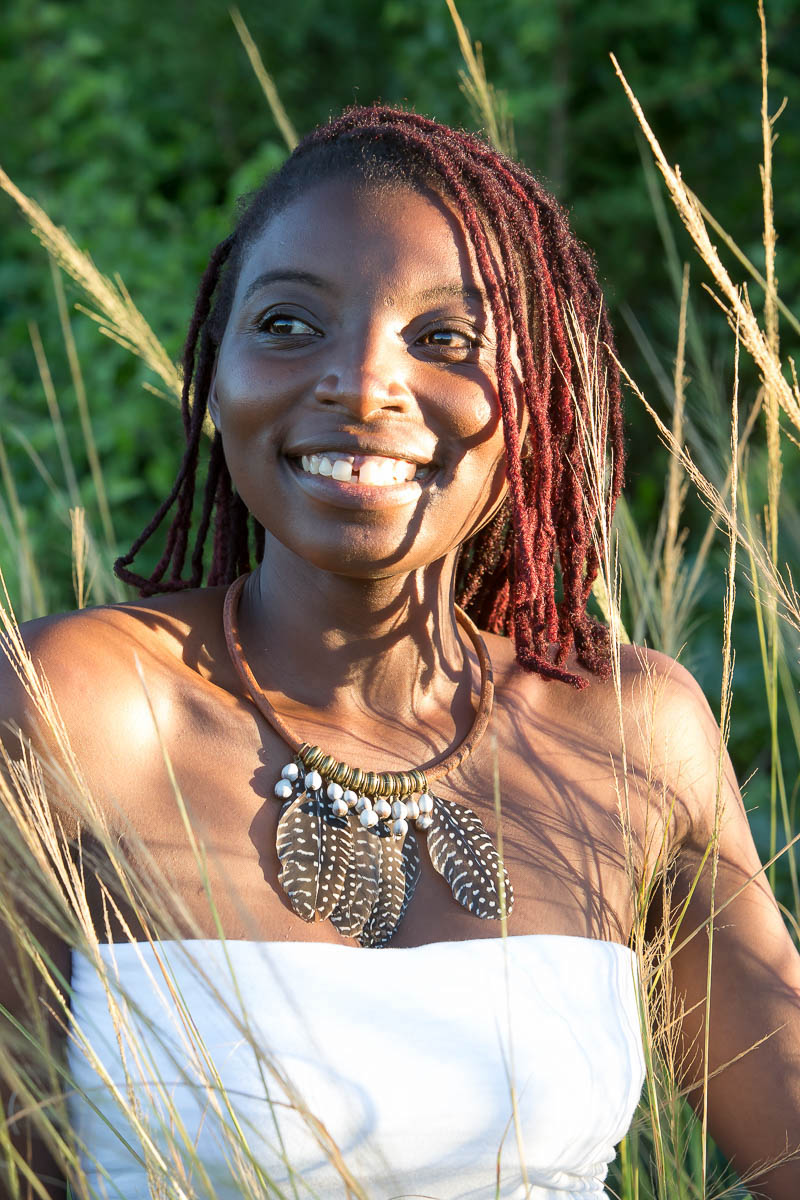 Guinea fowl feather necklace