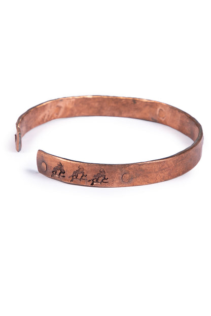Gladiator snare bracelet in copper