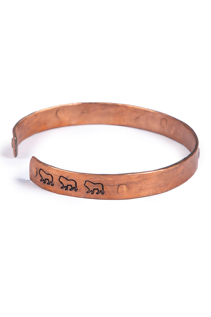 Gladiator snare bracelet in copper