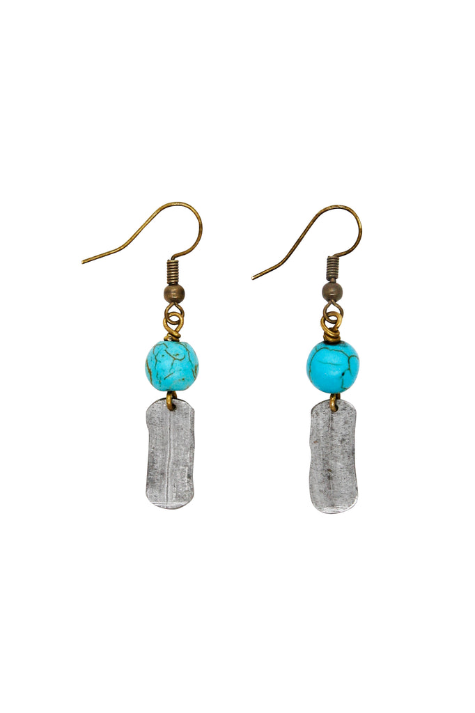 Turquoise snare earrings